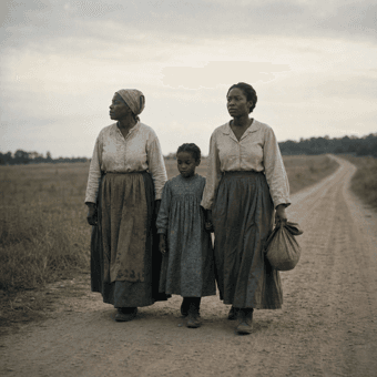 A cinematic historical scene inspired by everyday life during the American Civil War.